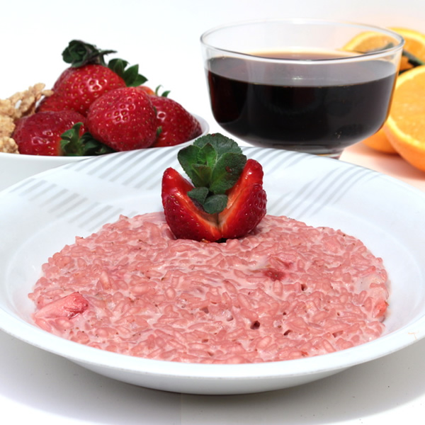 Risotto with strawberries